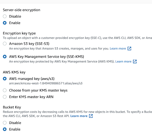 S3 Encryption in the AWS Console